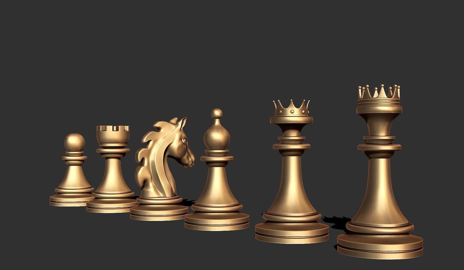 Chess Pieces 3D print model 3D print model_6