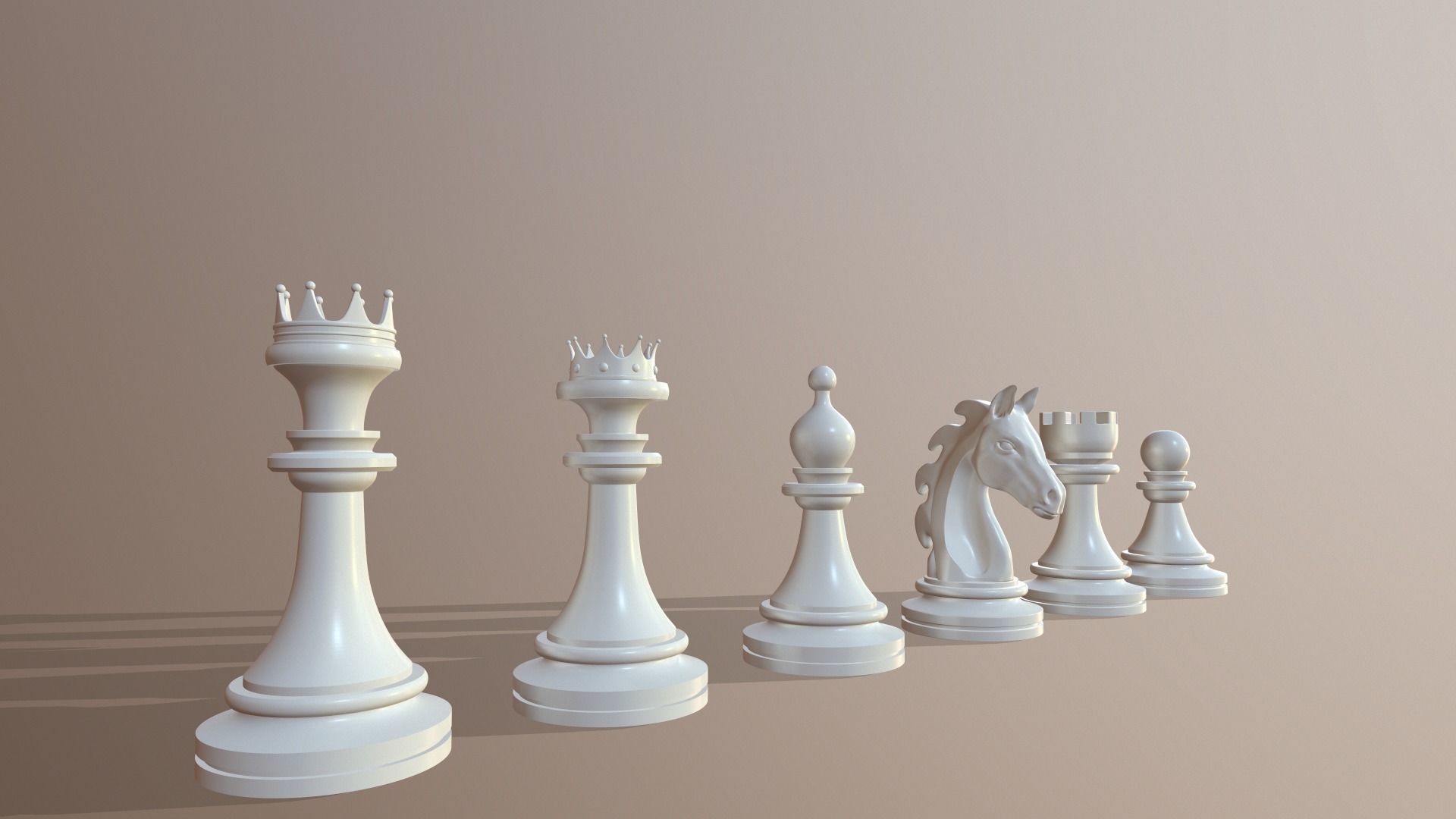 Chess Pieces 3D print model 3D print model_1