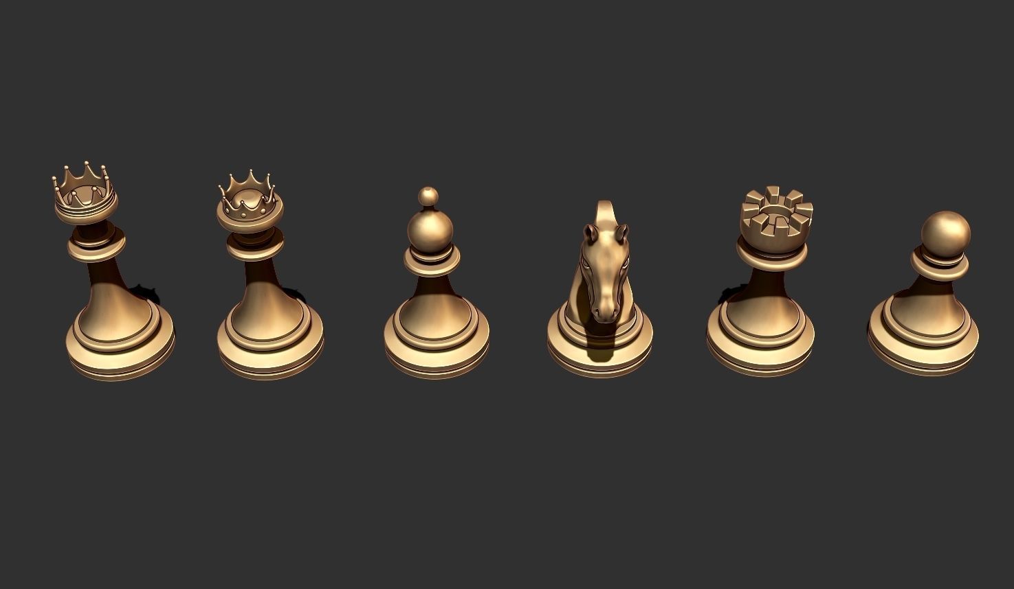 Chess Pieces 3D print model 3D print model_9