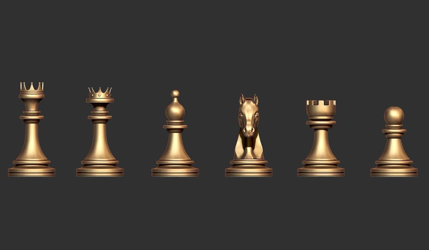 Chess Pieces 3D print model 3D print model_4