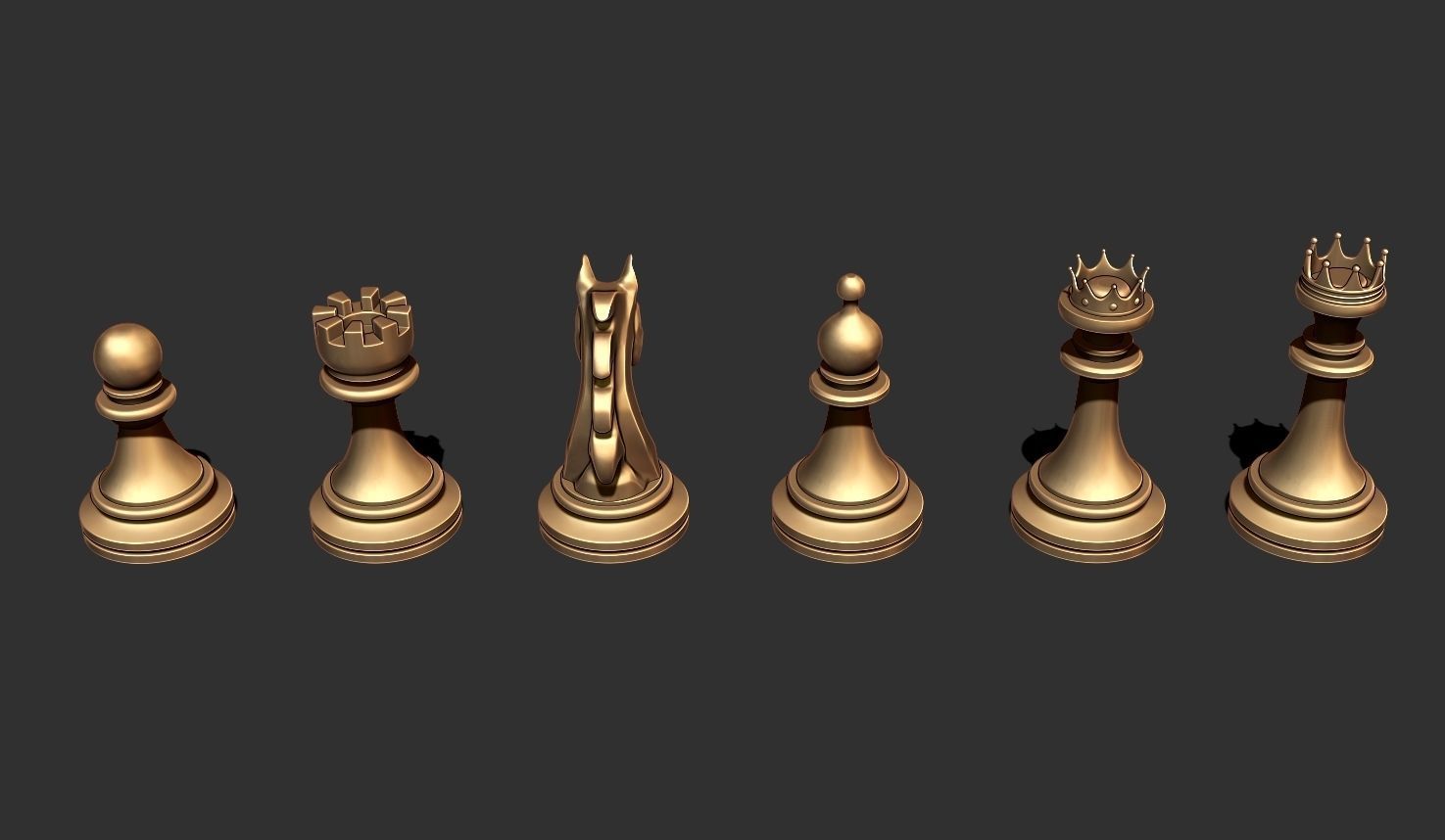 Chess Pieces 3D print model 3D print model_10