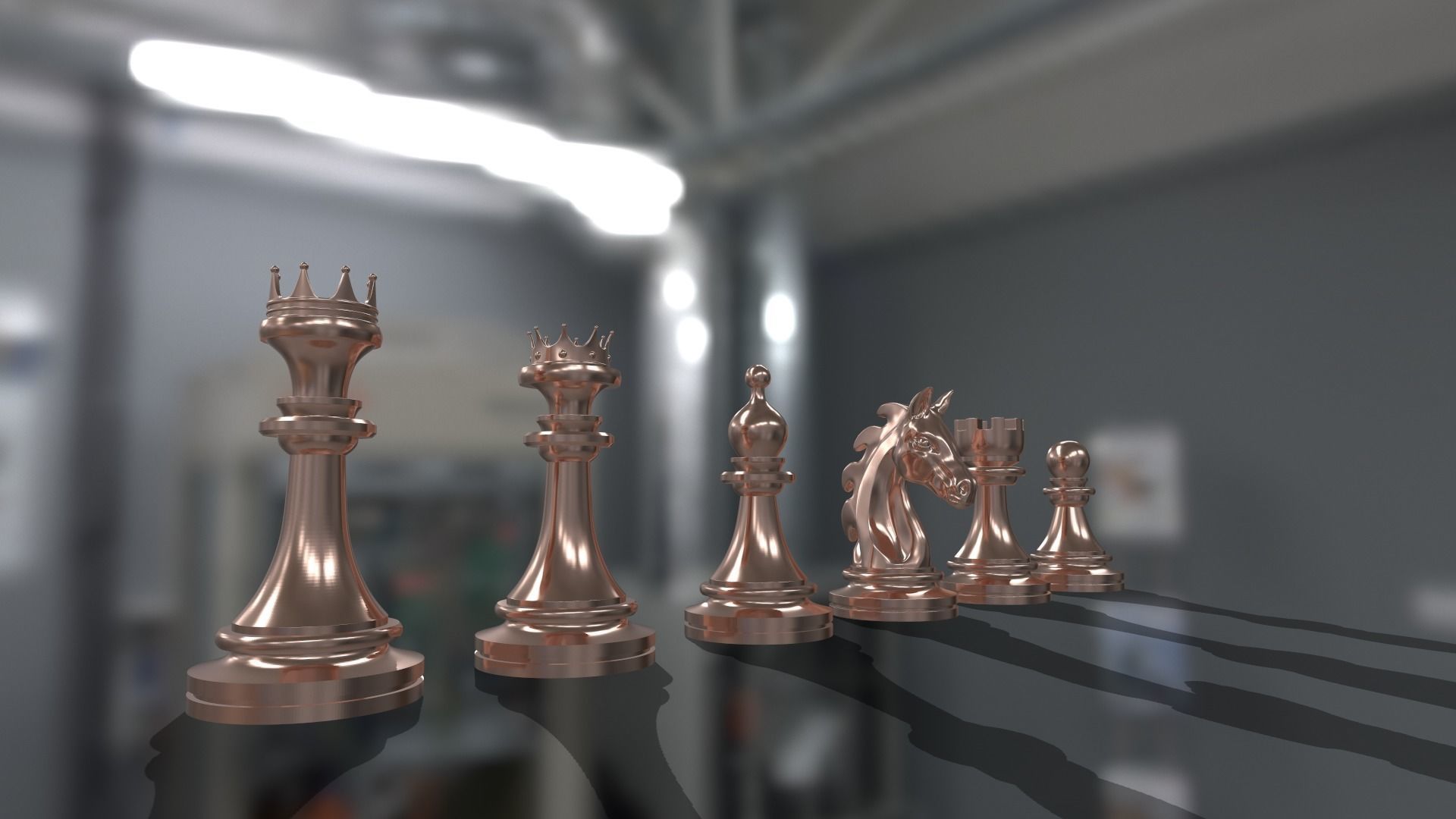 Chess Pieces 3D print model 3D print model_3