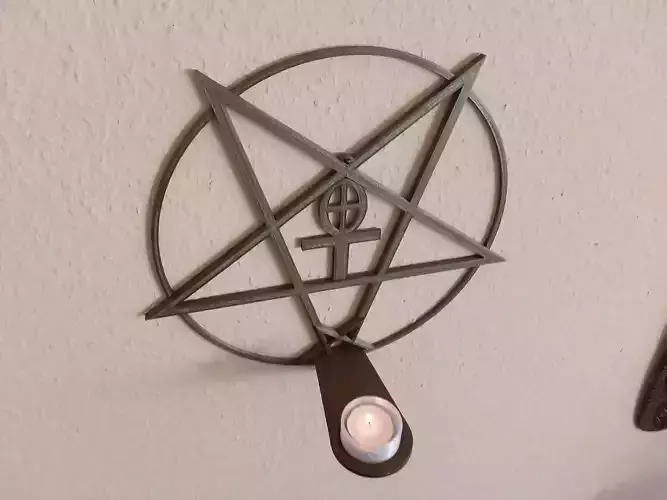 Candle holder wall mounting 3D print model