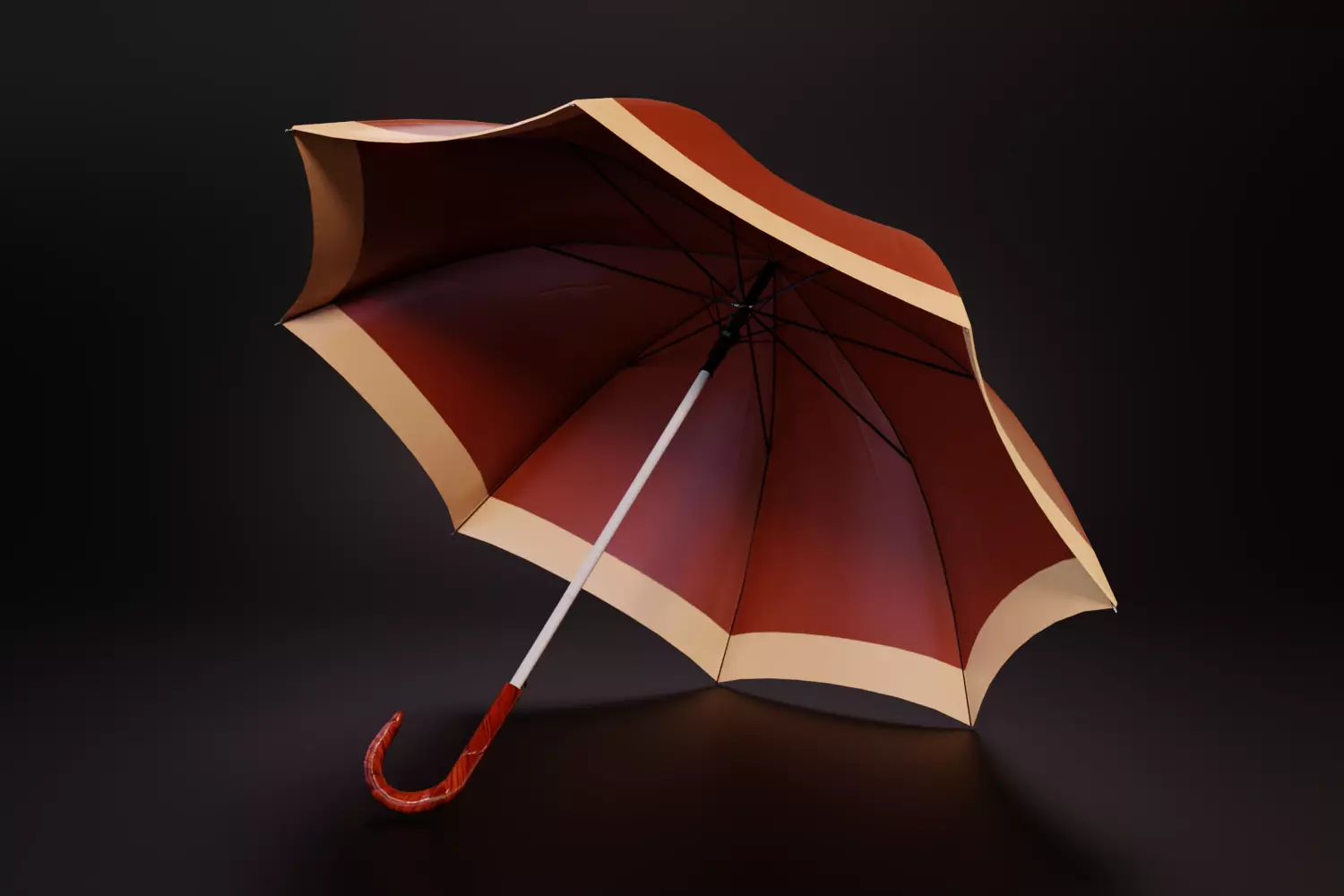 Umbrella Animated Low-poly 3D model_0