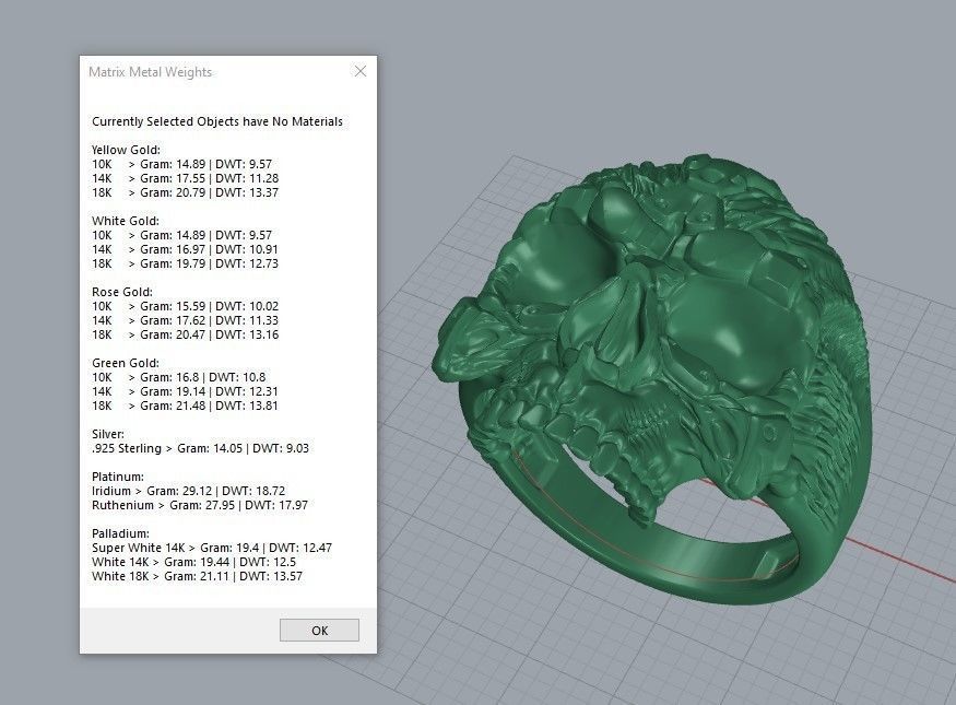 Biomechanical Skull Ring 3D print model_7