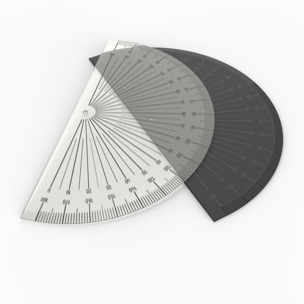 Protractor 3D model_2