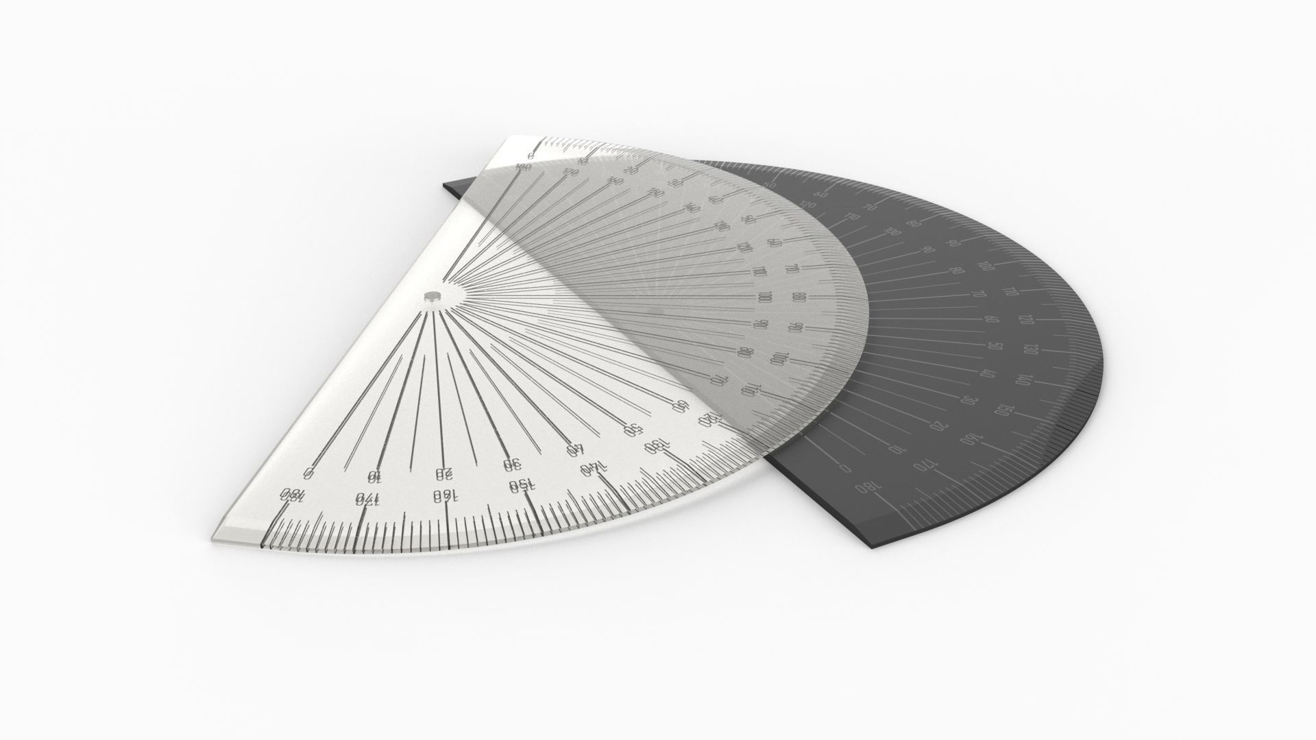 Protractor 3D model_4