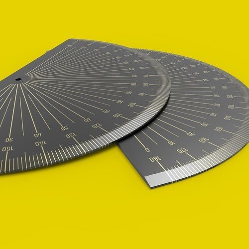 Protractor 3D model