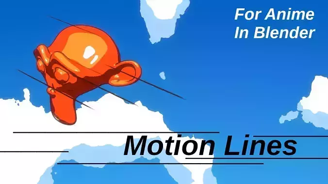 For Anime in Blender - Motion Lines Free 3D model