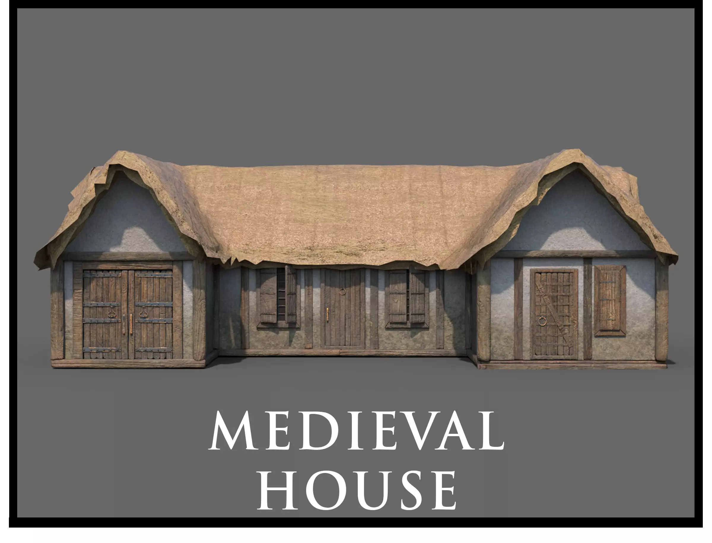 Medieval Village House 02 Low-poly 3D model_0
