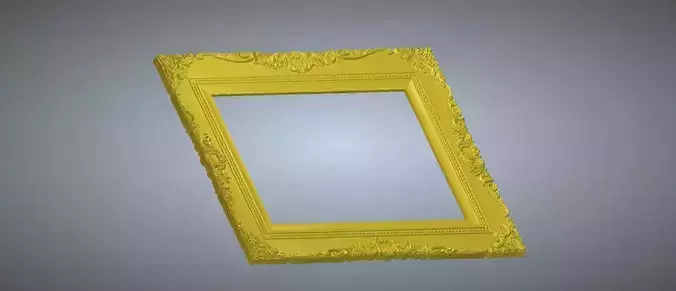 carved frame 3D model 