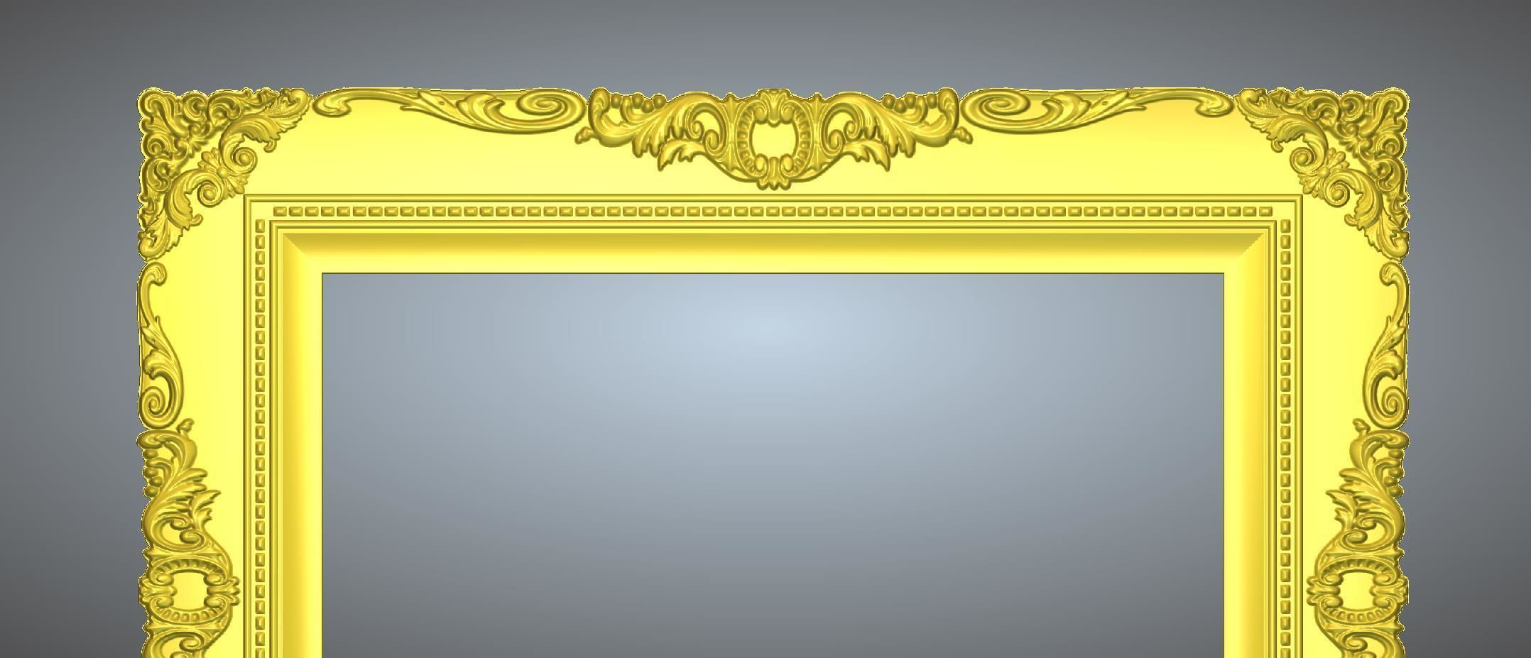 carved frame 3D model  3D model_2