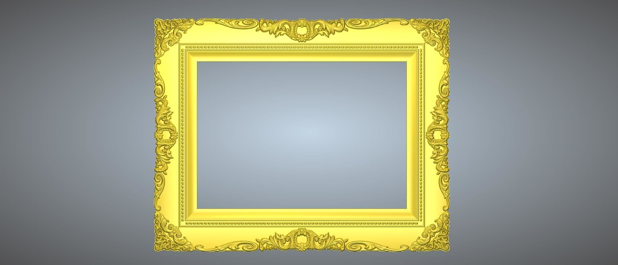 carved frame 3D model  3D model_3