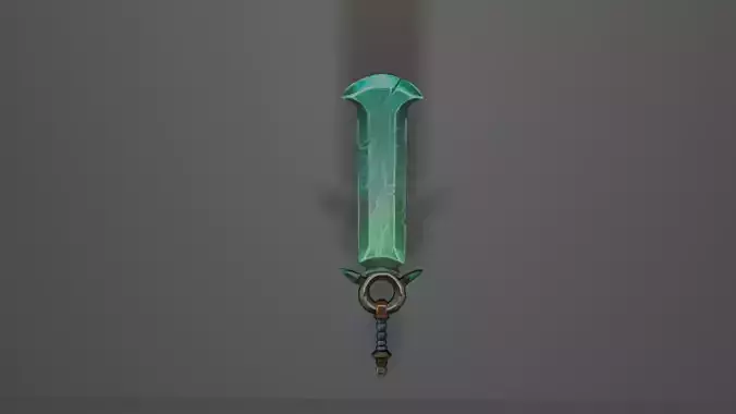 Low Poly Sword with tile texture