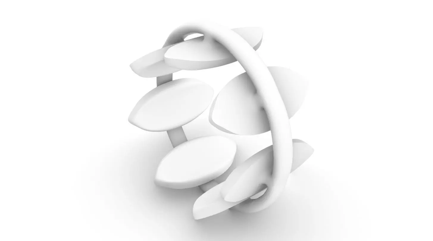 elvish navet petals Ring 3D print model_0