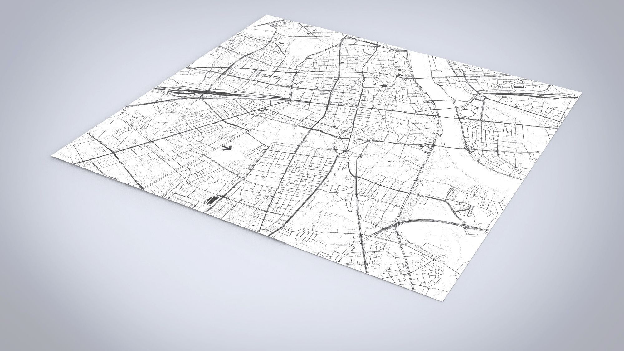 Roads and streets Warsaw Poland 3D model_3