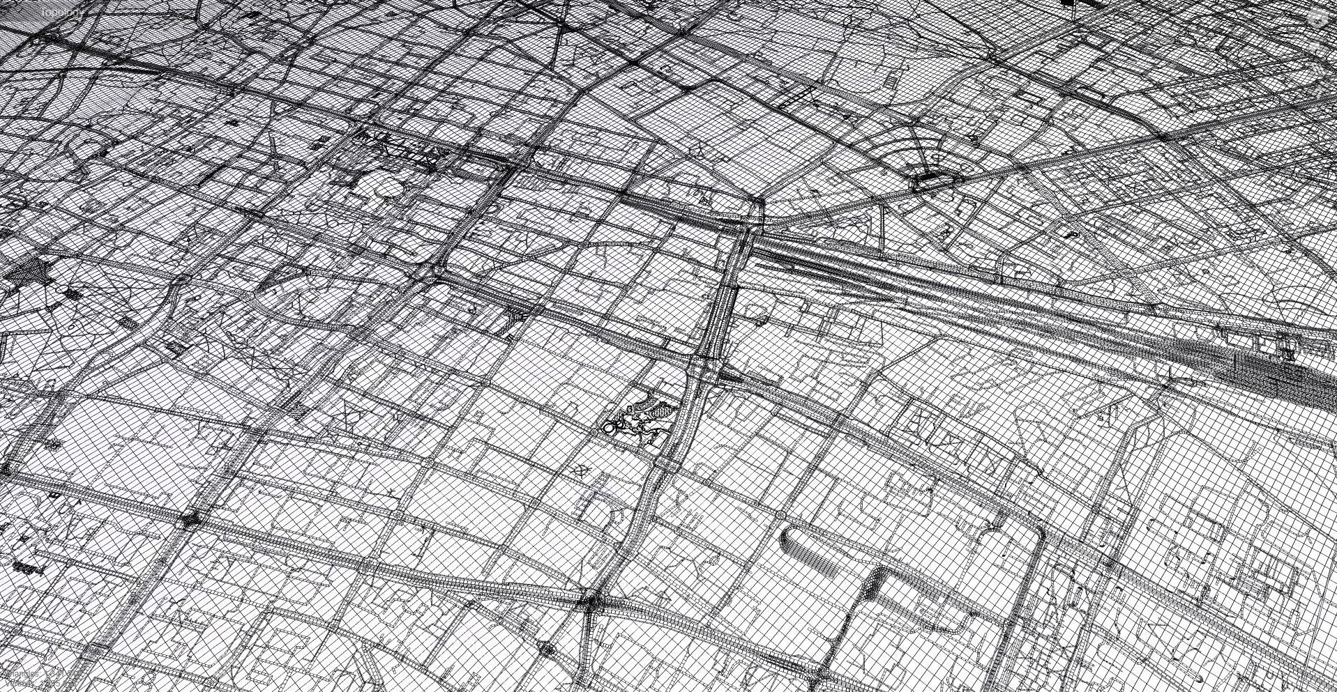 Roads and streets Warsaw Poland 3D model_8