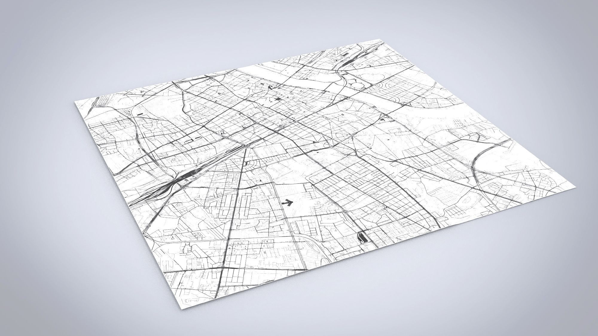 Roads and streets Warsaw Poland 3D model_7