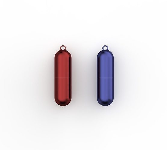 Pendant Capsule tablet matrix 4 resurrection revival 3d model 3D print model