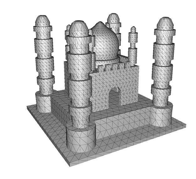 Classic Cartoon Palace Low-poly 3D model_2