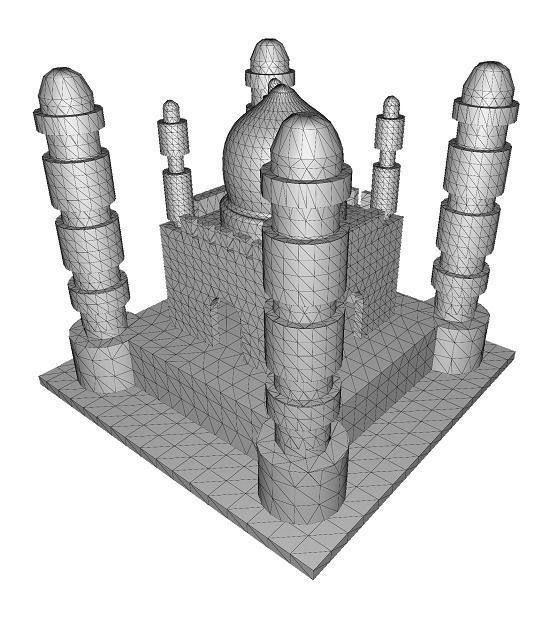 Classic Cartoon Palace Low-poly 3D model_3
