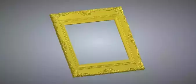 carved frame 3D model