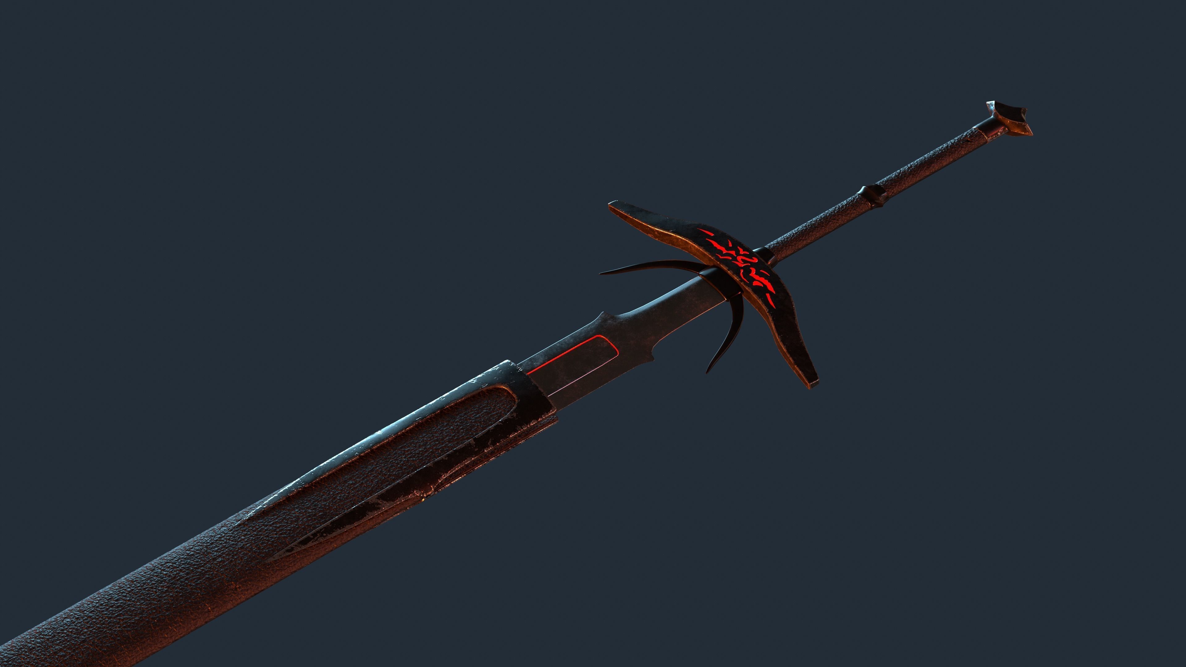 Sword Dark 3D model_2