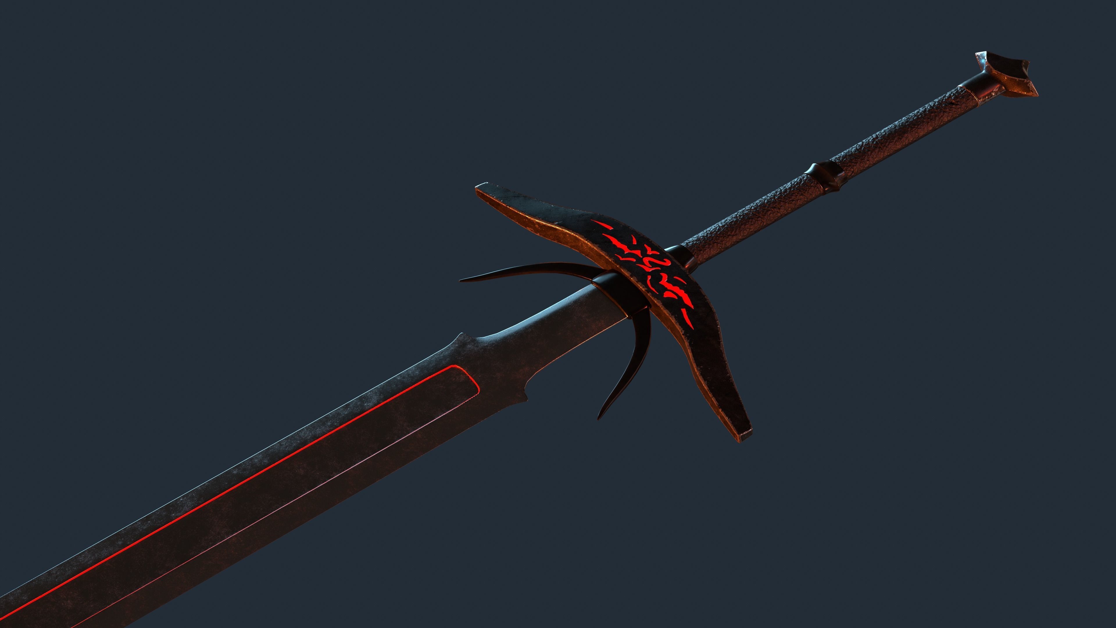 Sword Dark 3D model_1