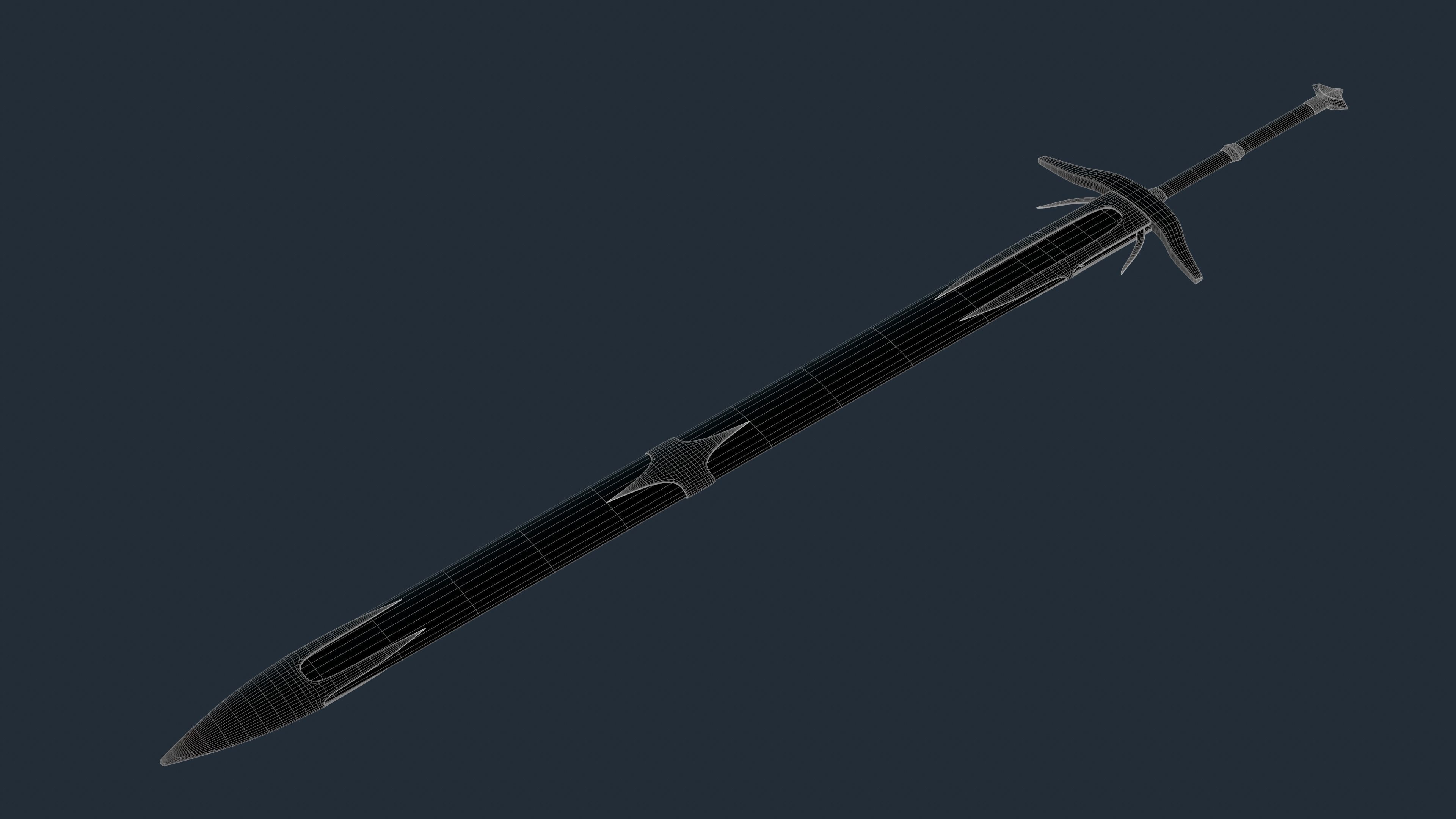 Sword Dark 3D model_6