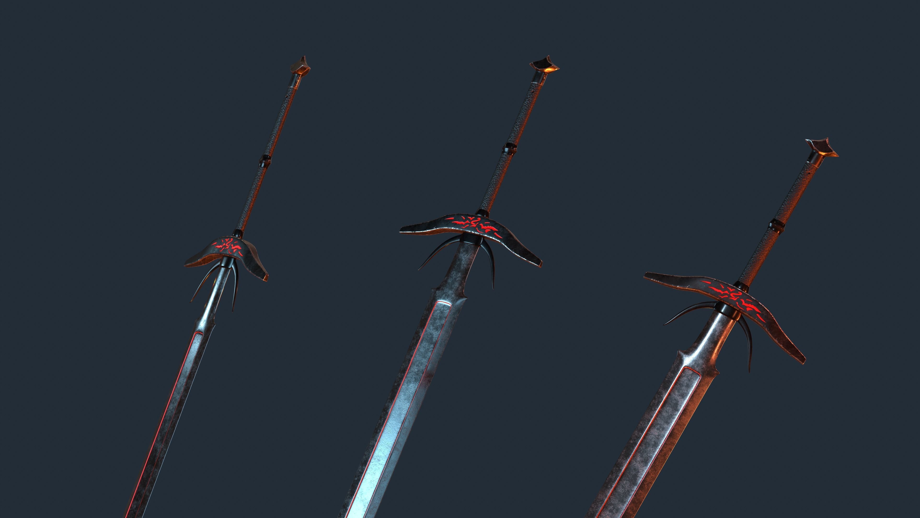 Sword Dark 3D model_4