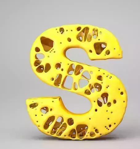 letter S made of plastic