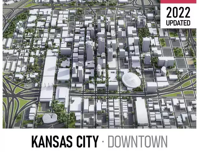 Kansas Low-poly 3D model
