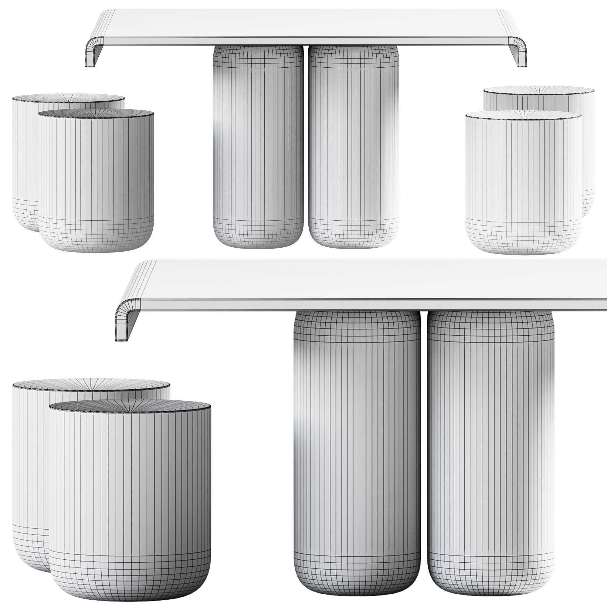 Table Giudecca and Zitella by Cimento 3D model_1