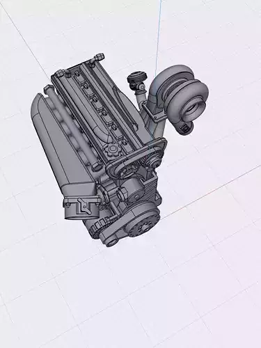 Nissan RB26 Engine 2 versions HKS Turbo and NA ITBs 3D print model