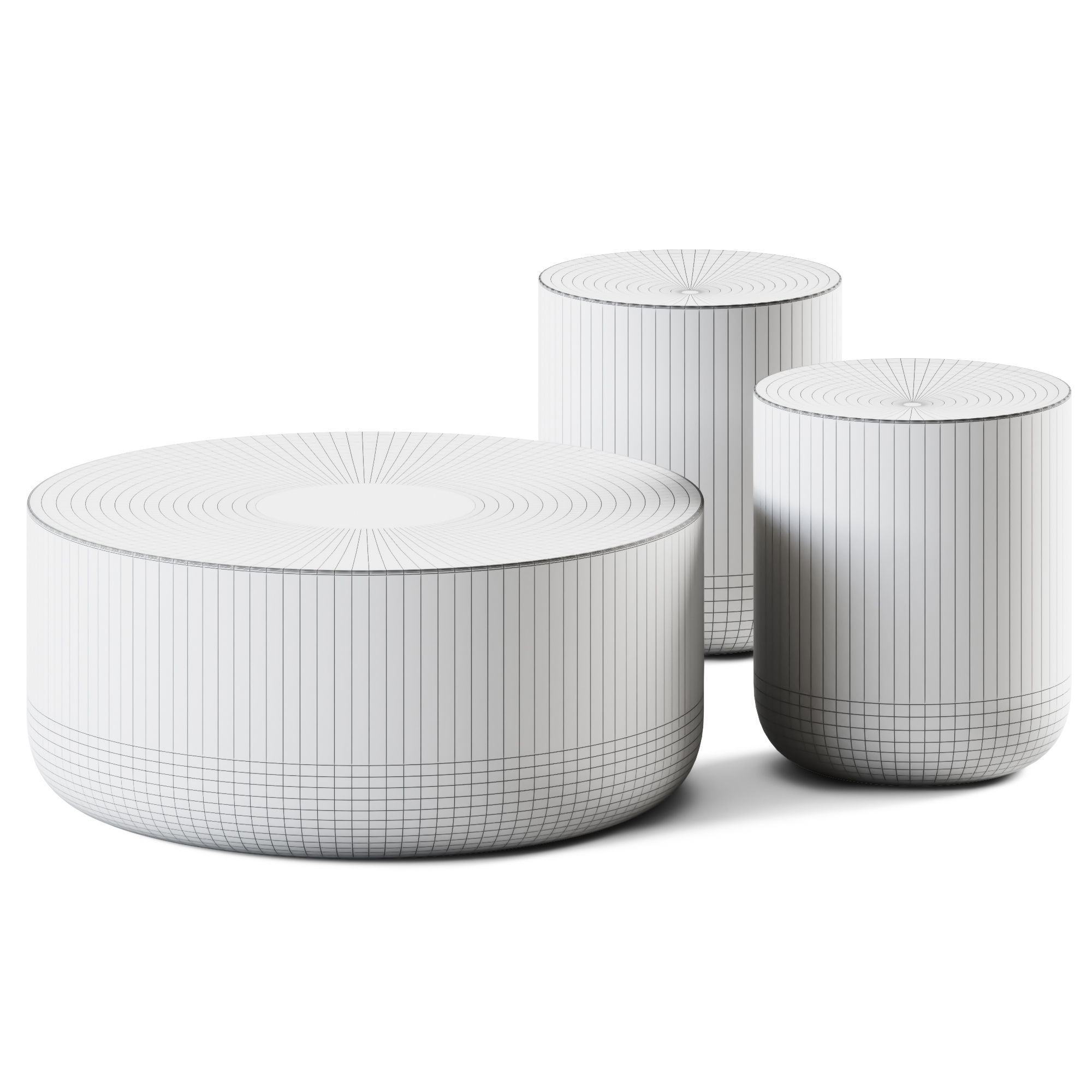 Coffee Table Zitella Cimento 3D model_1