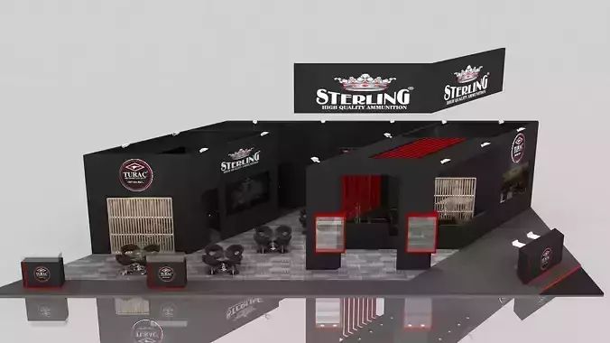 Booth Exhibition Stand 3 Side Open