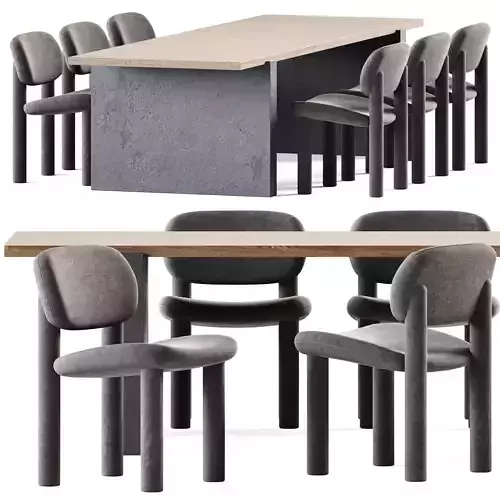 Table Accademia by Cimento and Chair Tottori Driade