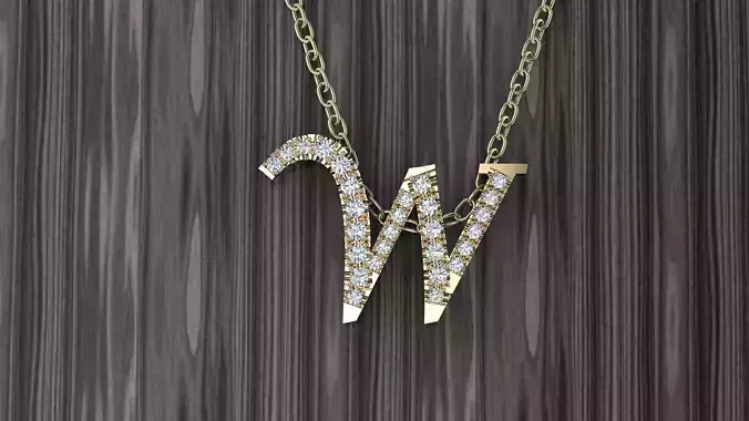 Jewelry Alphabet Pendant W 3D print model