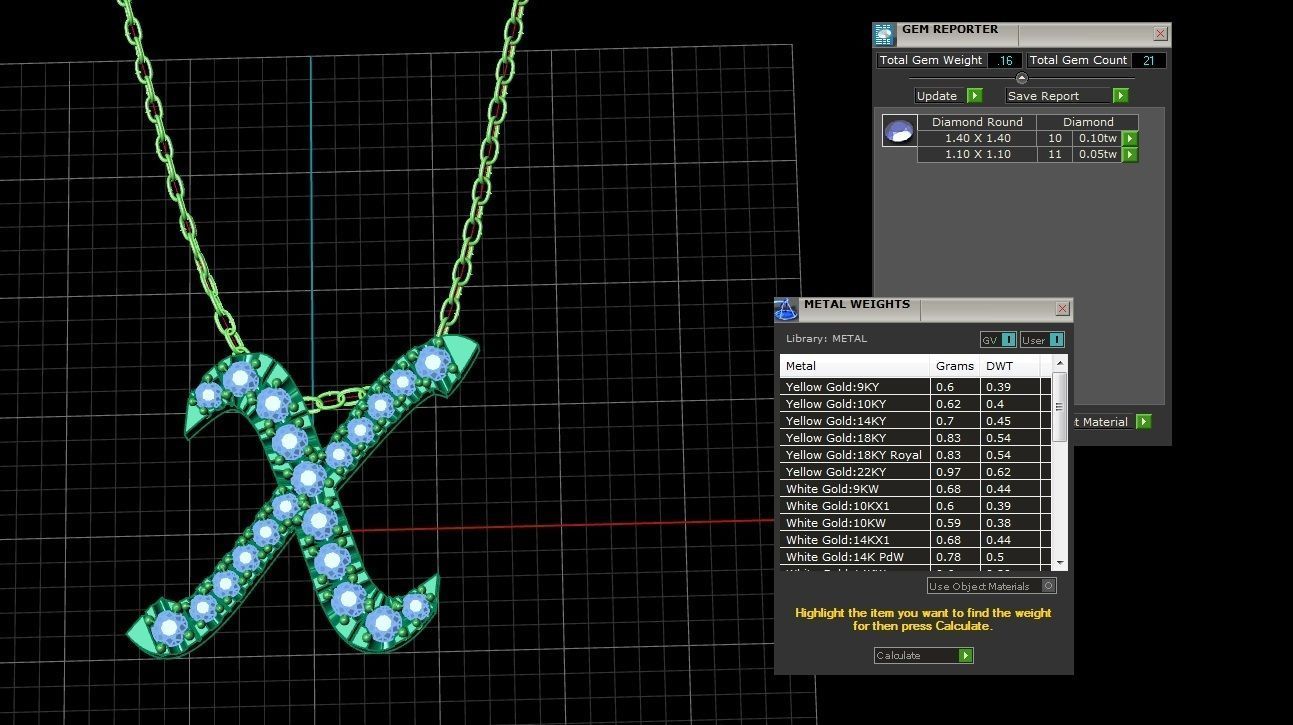 Jewelry Alphabet Pendant X 3D print model_1
