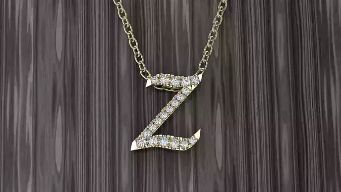Jewelry Alphabet Pendant Z