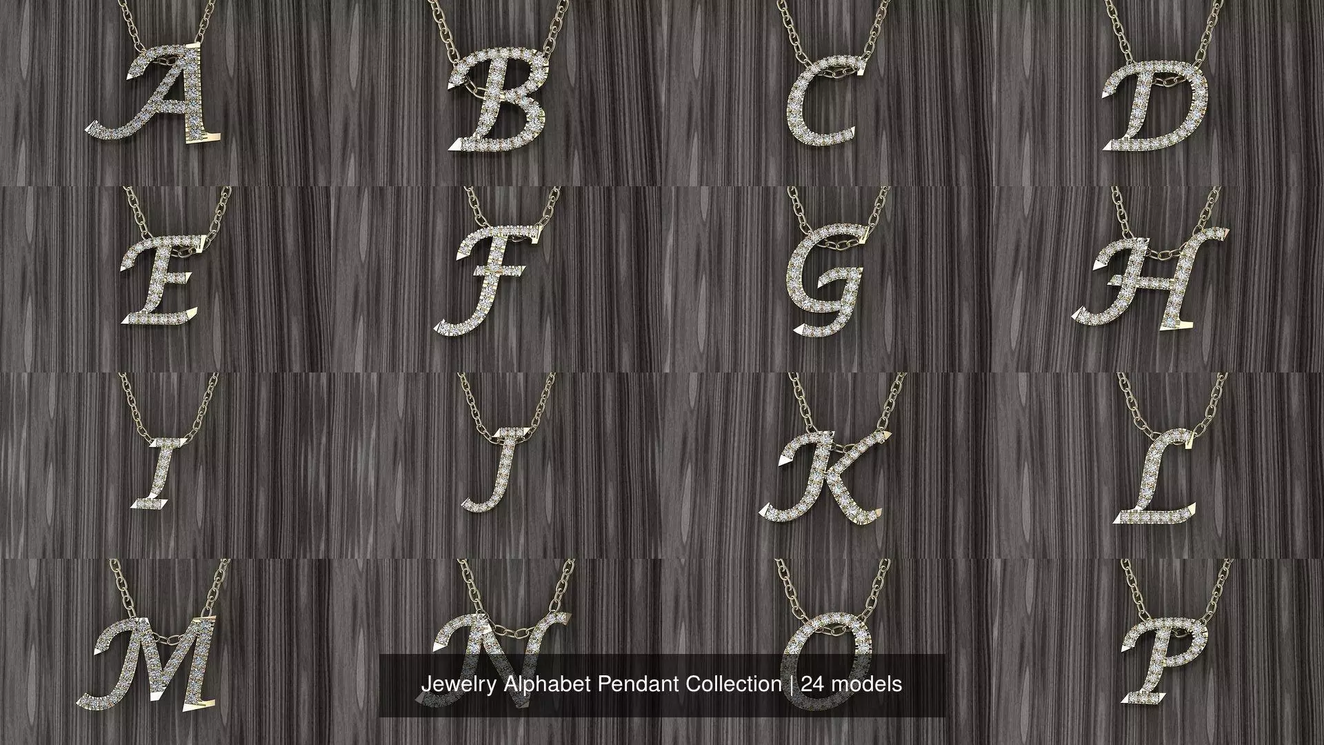 Jewelry Alphabet Pendant Collection _0
