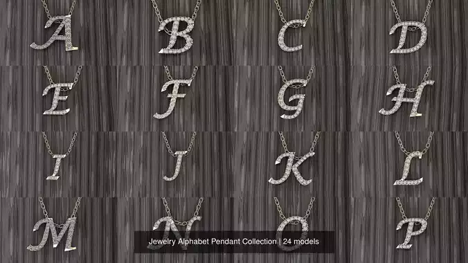 Jewelry Alphabet Pendant Collection 