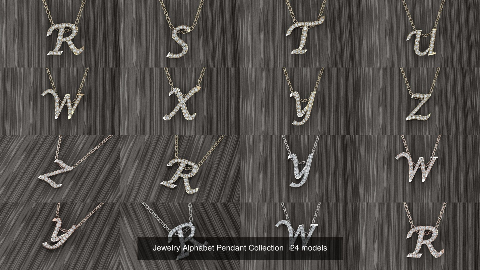 Jewelry Alphabet Pendant Collection _3