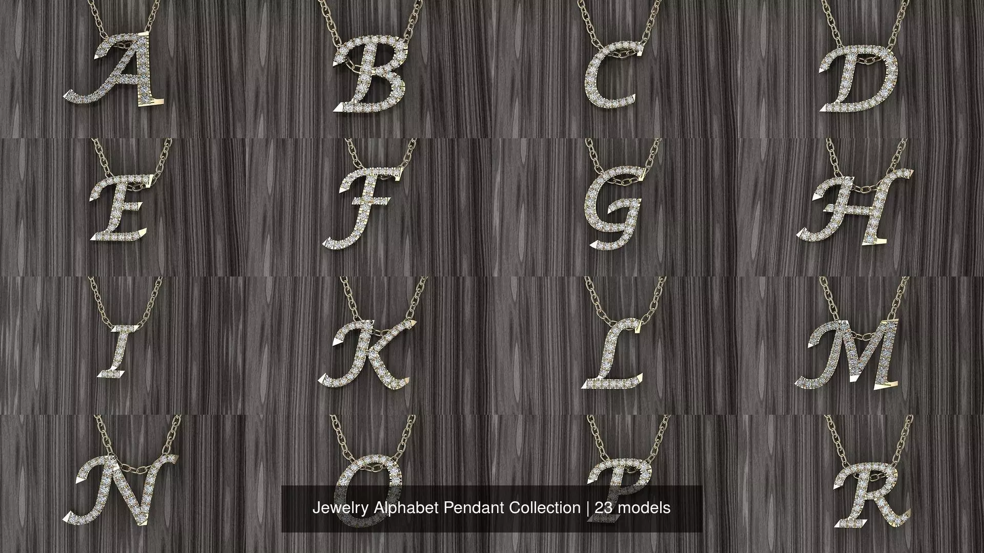 Jewelry Alphabet Pendant Collection _1