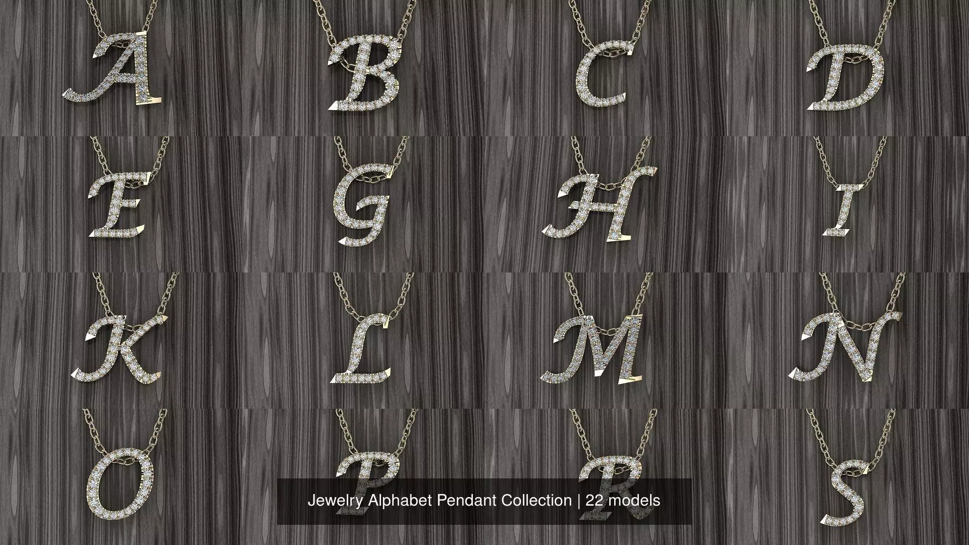 Jewelry Alphabet Pendant Collection _2