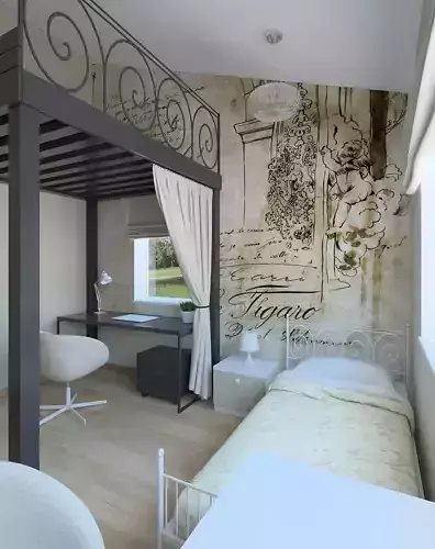 Double  classic style girls room