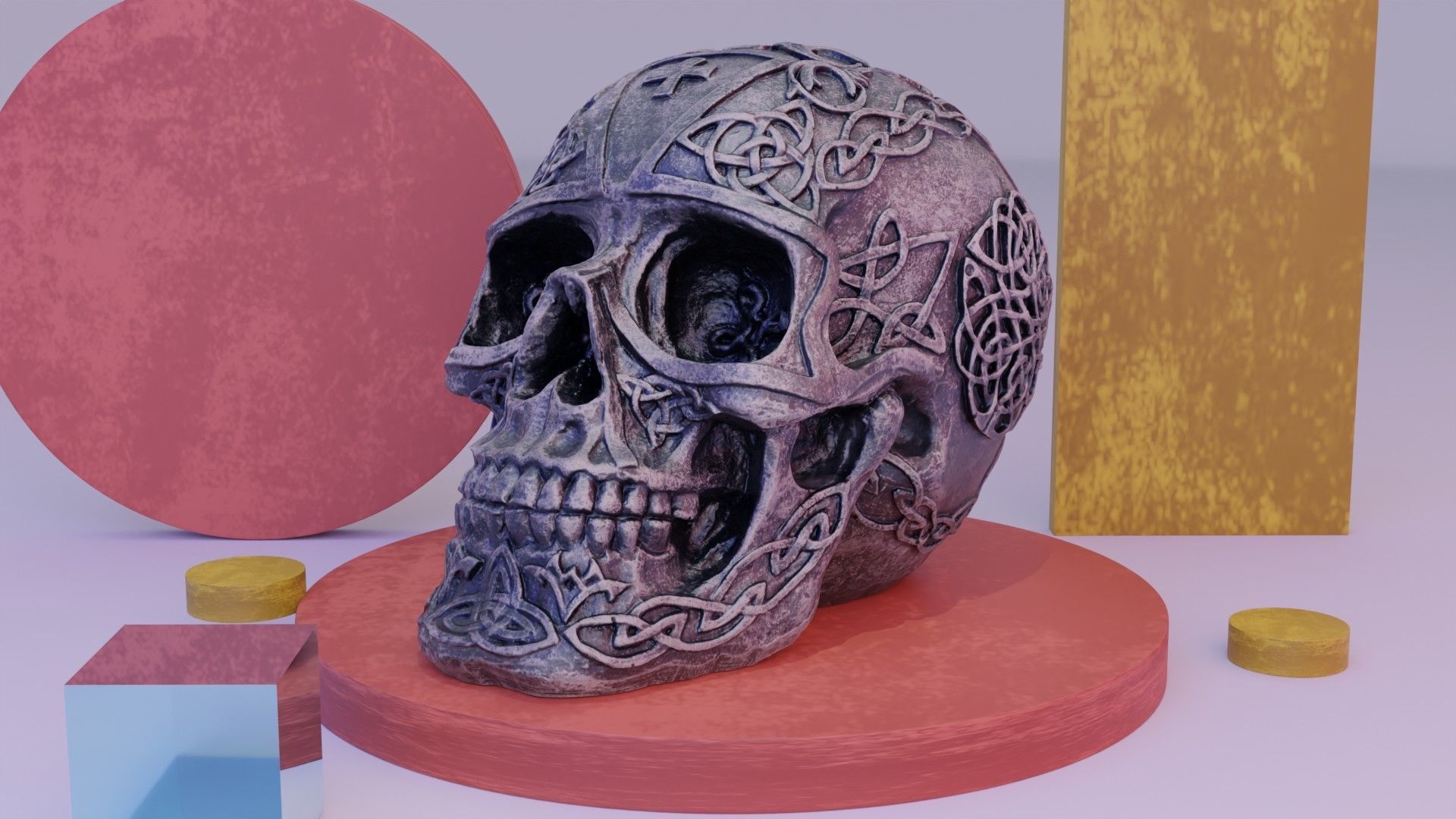 Celtic skull 02 high-poly 3D model_11