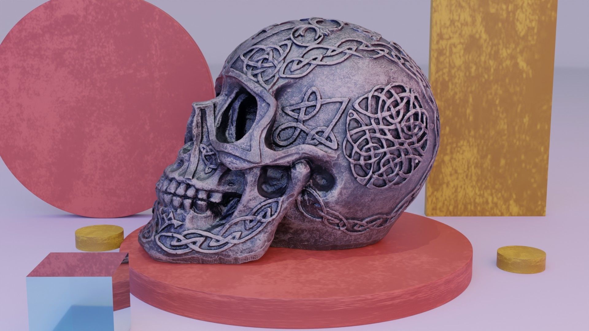 Celtic skull 02 high-poly 3D model_10
