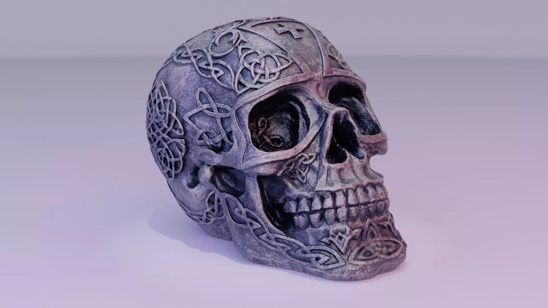 Celtic skull 02 high-poly 3D model_0