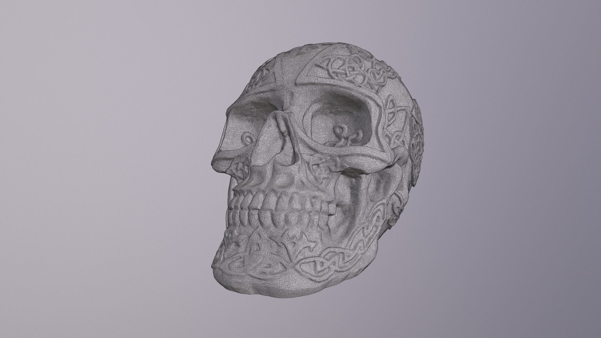 Celtic skull 02 high-poly 3D model_30